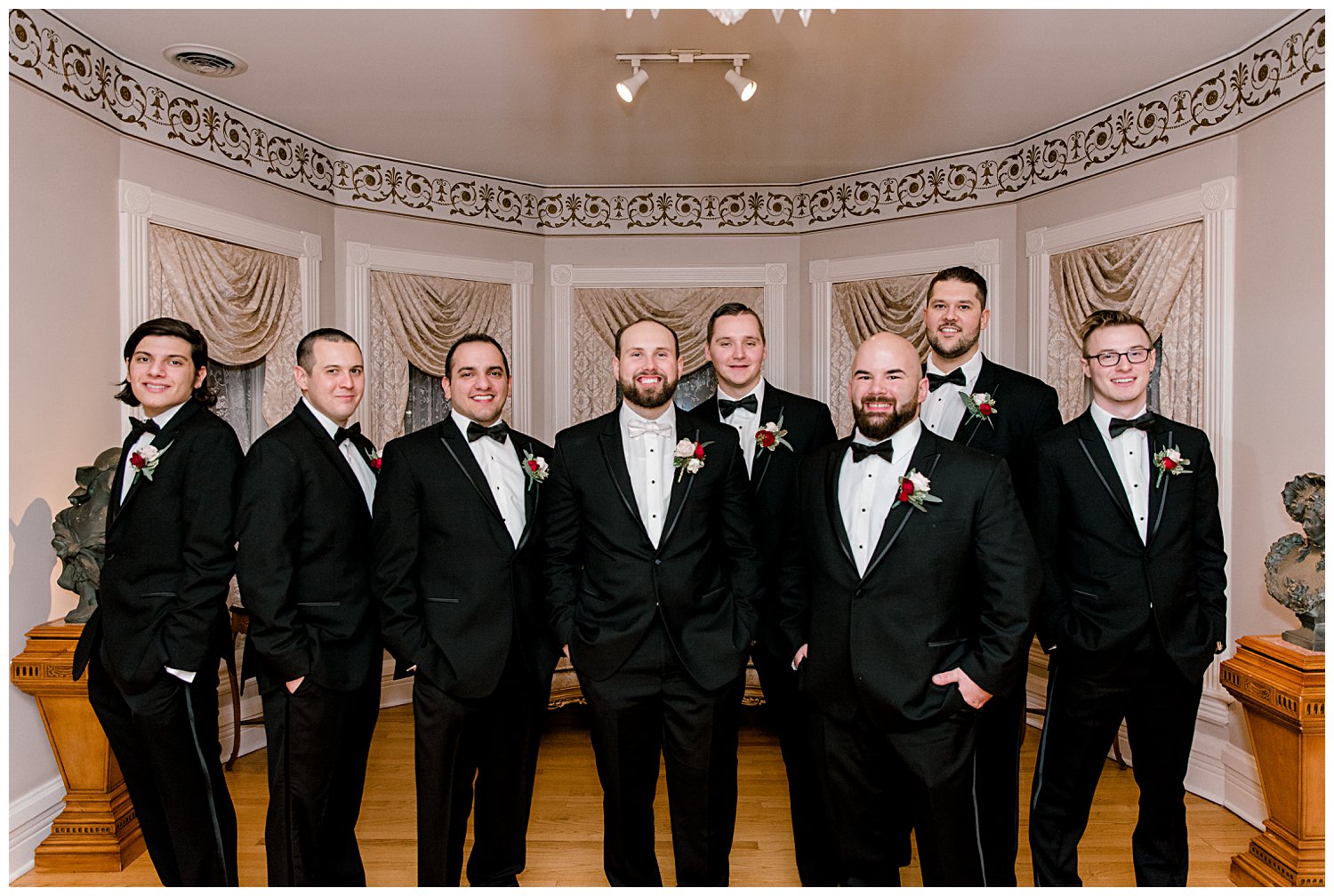 groomsmen at The Haley Mansion