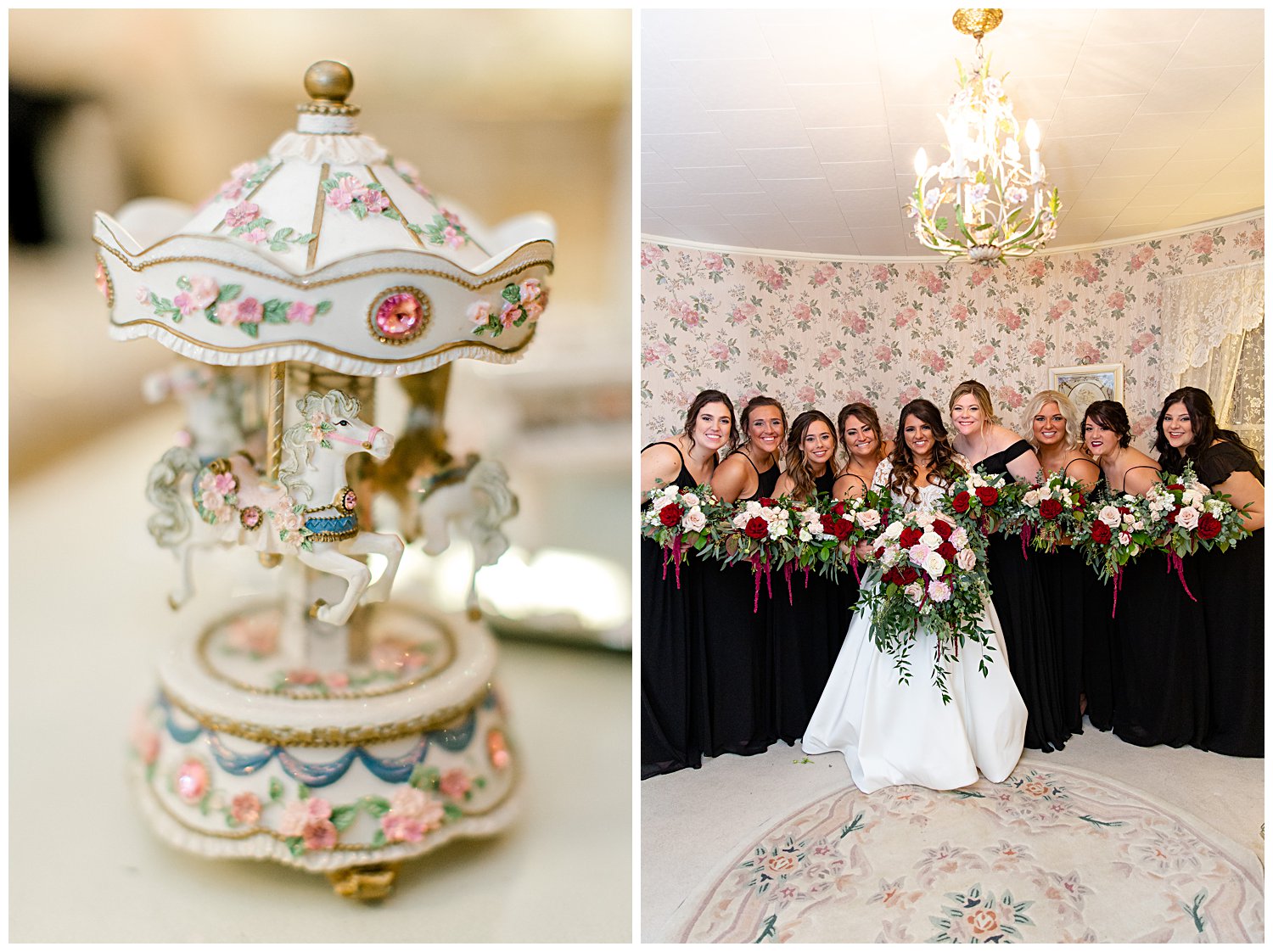 bridesmaids at The Haley Mansion
