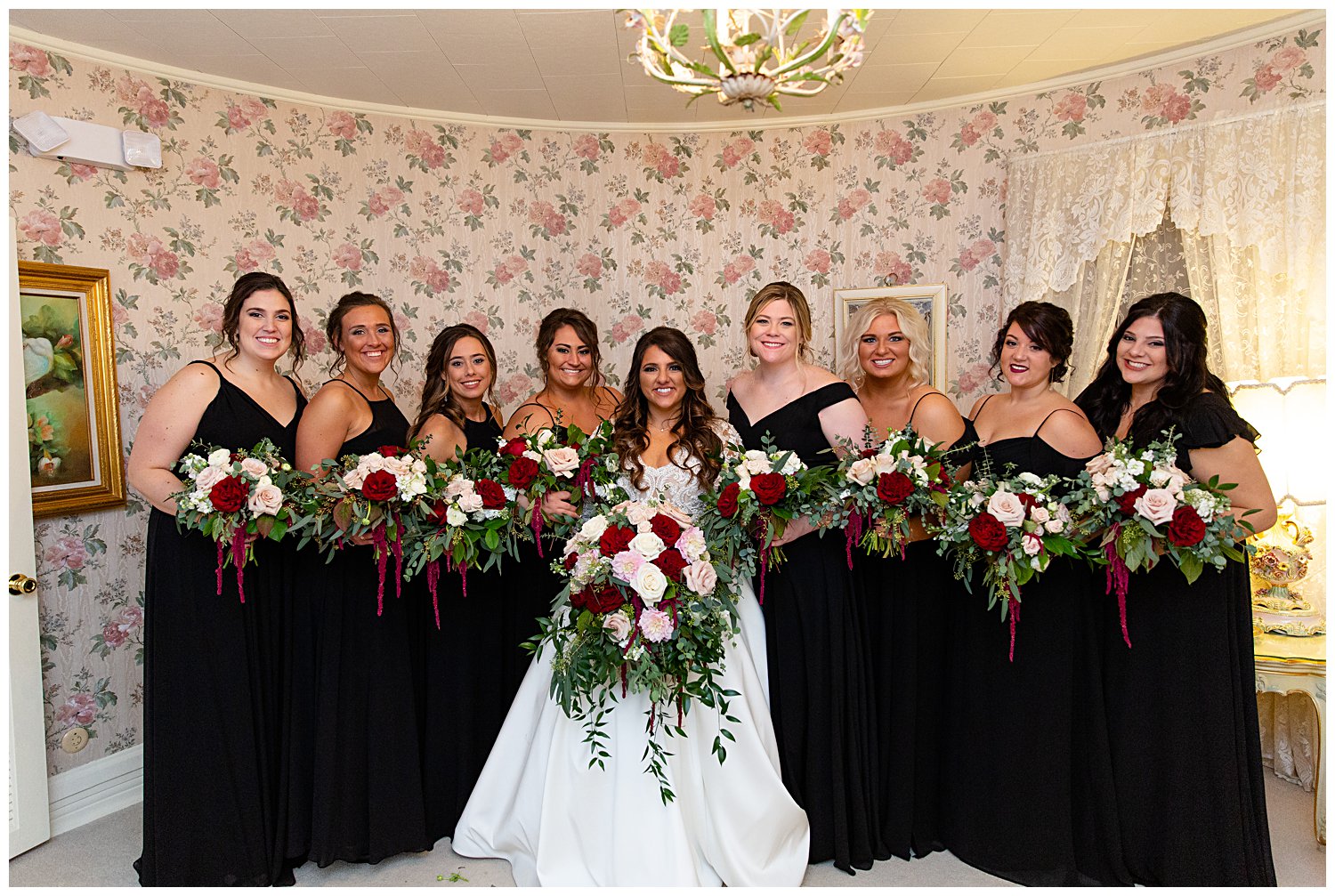 bridesmaids at The Haley Mansion