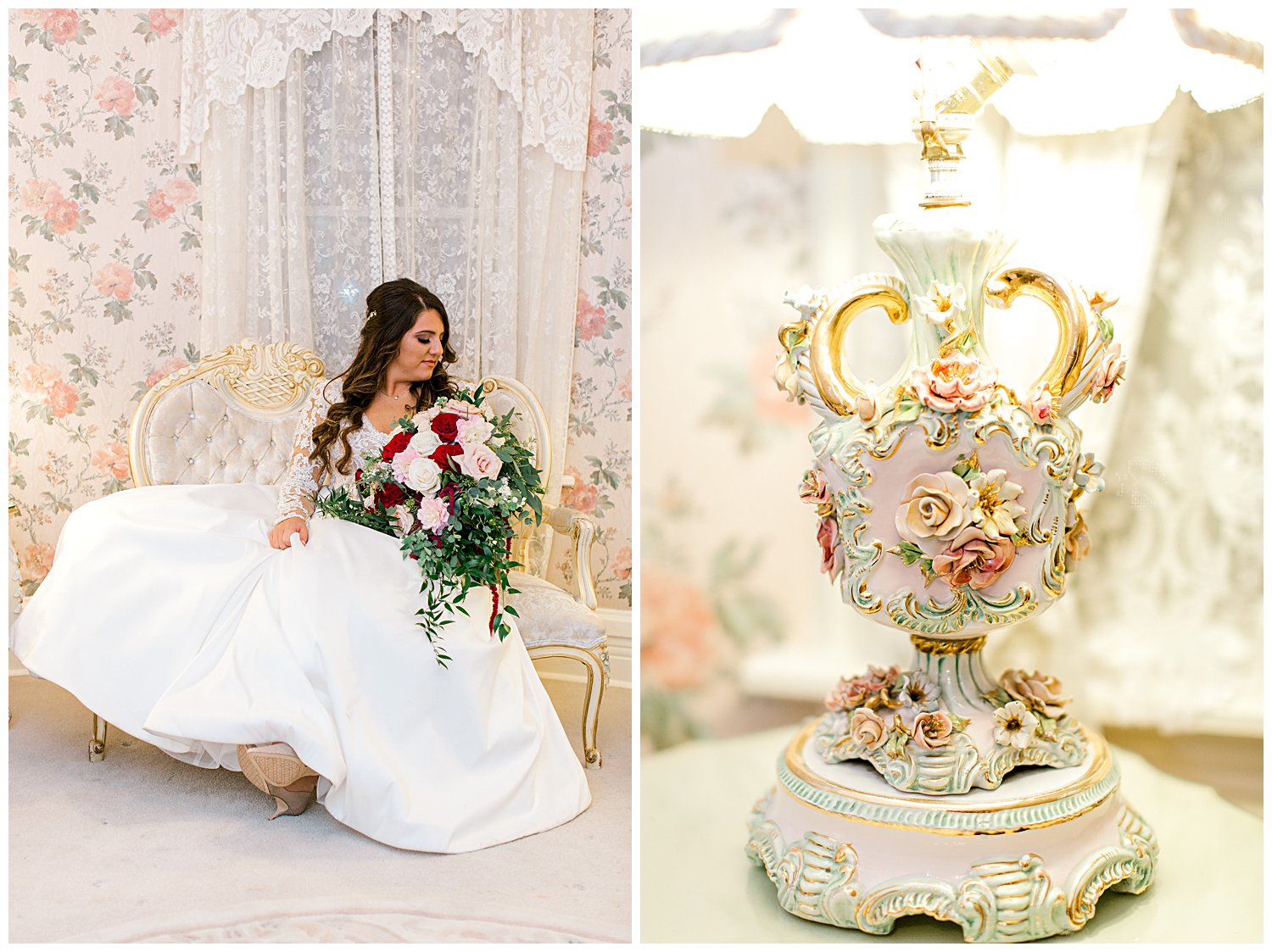 bride at The Haley Mansion bridal suite