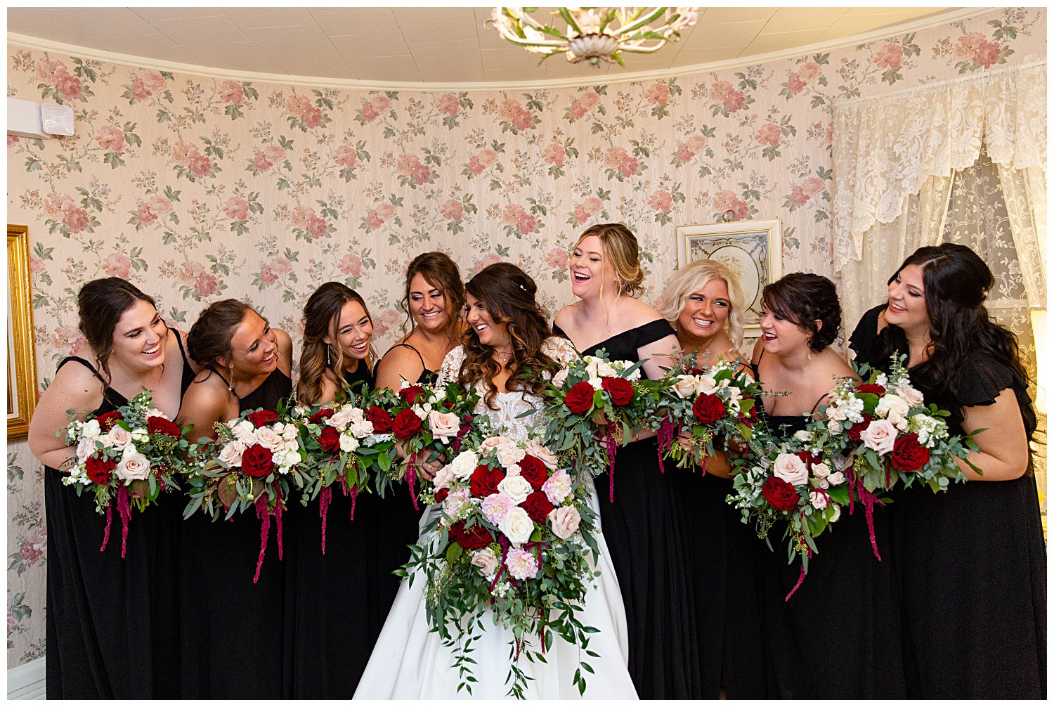 bridesmaids at The Haley Mansion bridal suite