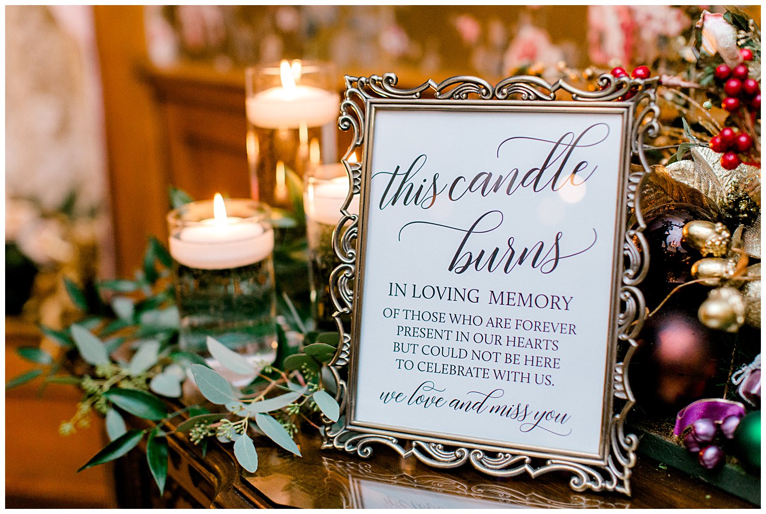 signage at wedding