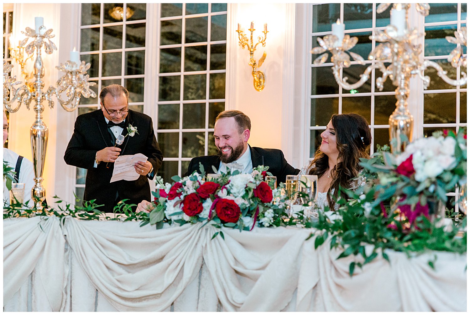 father of bride giving toast