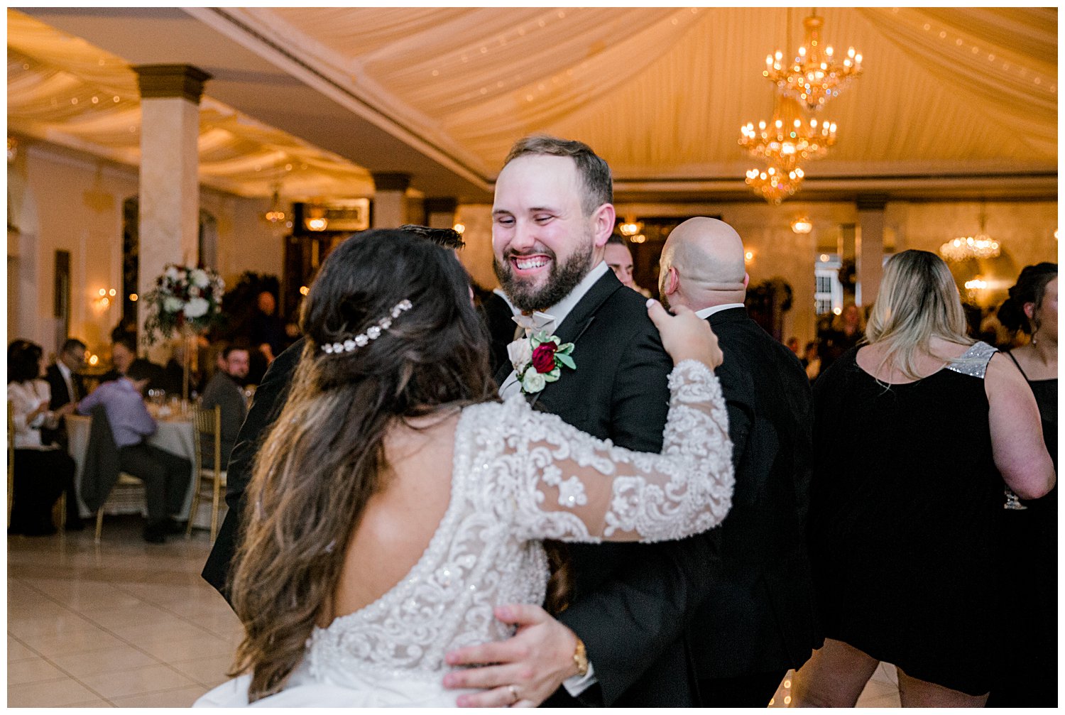 couple dancing during reception